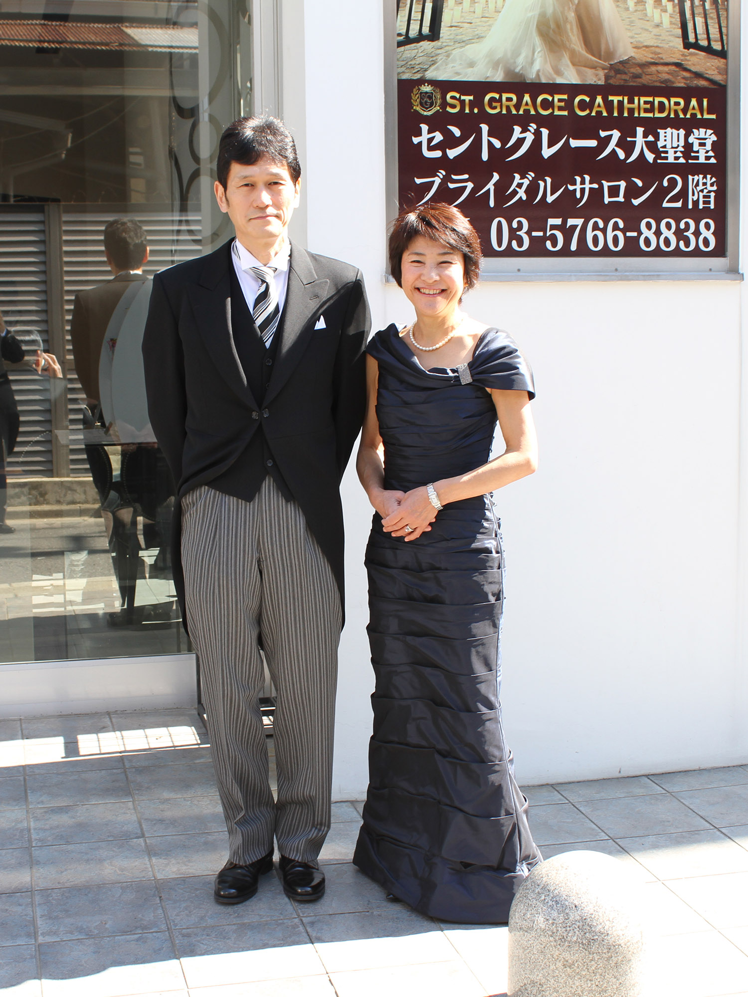 実際の結婚式 母親 フォーマルドレスL011ネイビー